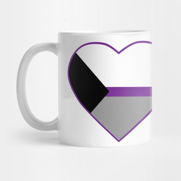 Pride Flag Heart Demisexual by VanumChan